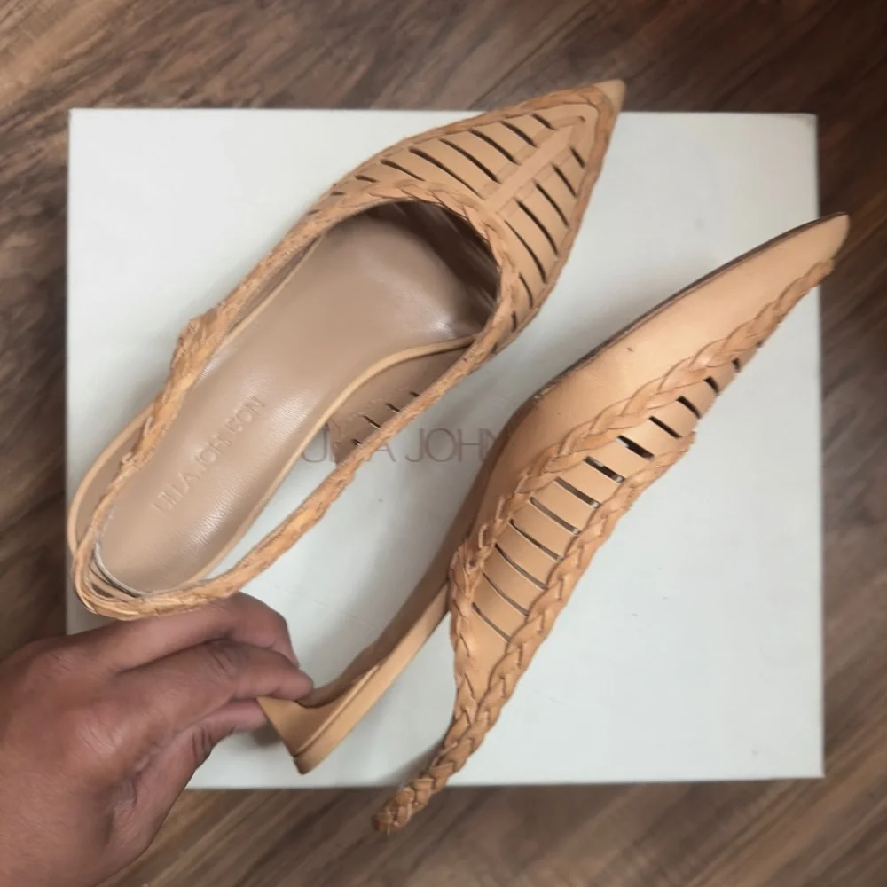 Ulla Johnson Tan Braided Heels - Picture 2 of 6